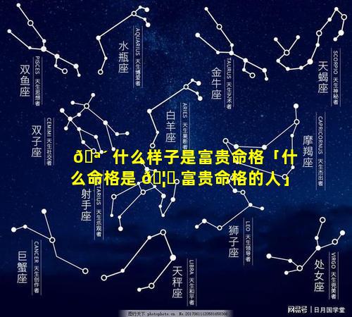 🪴 什么样子是富贵命格「什么命格是 🦈 富贵命格的人」